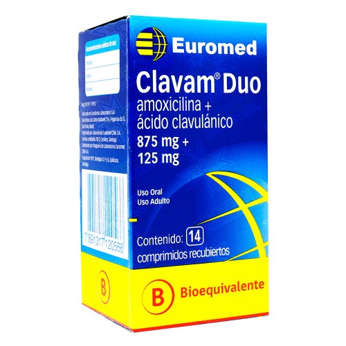 CLAVAM DUO 875/125 14 COMP REC EUROFARMA (BE)